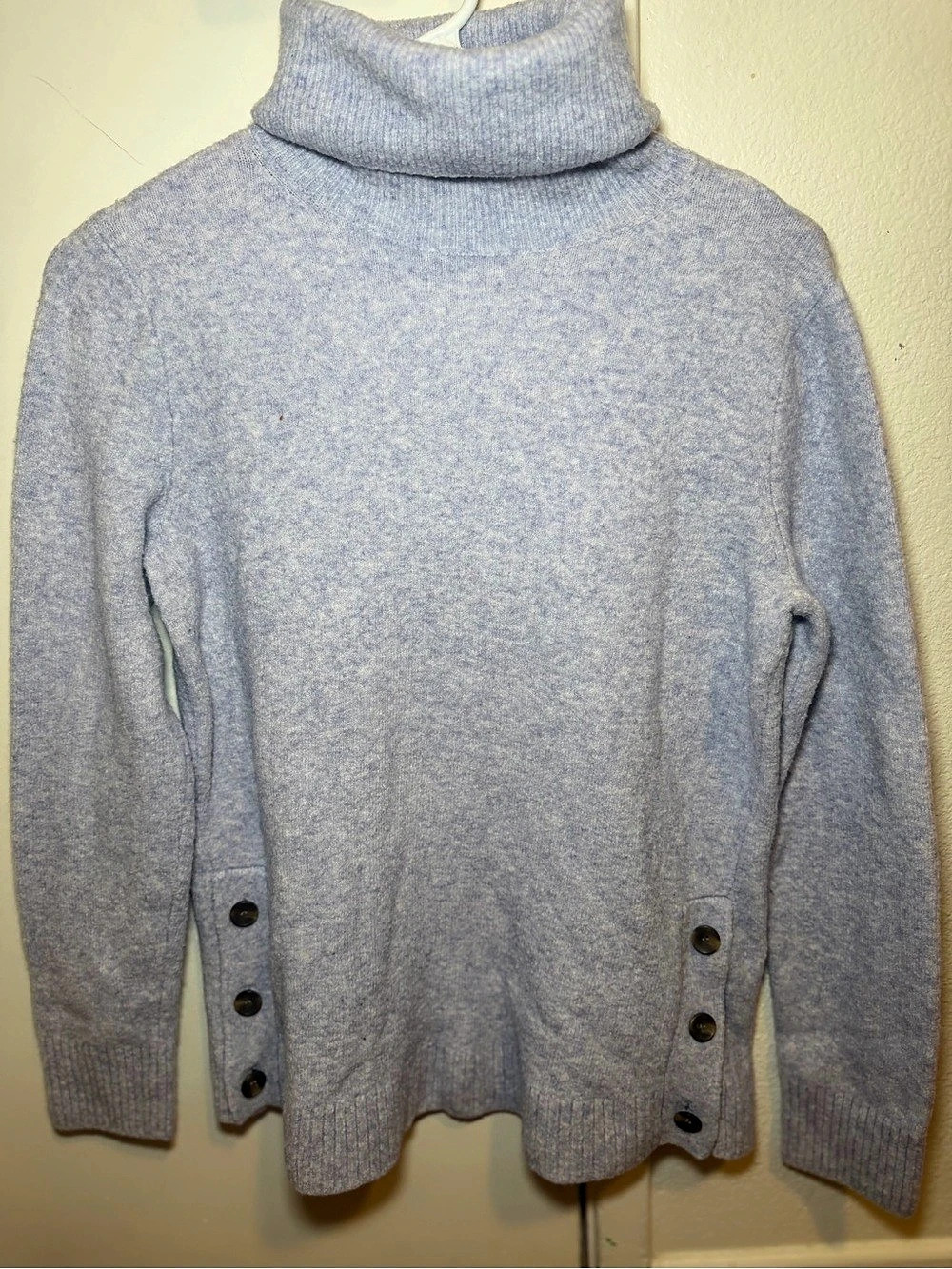 J.Crew Turtleneck sweater with side slits in Supersoft yarn Supersoft Cowl Neck
